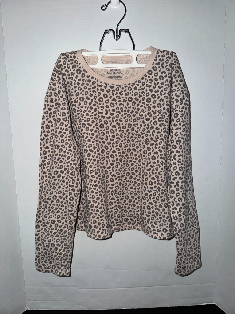 Carter's Taupe & Black Leopard Print Shirt